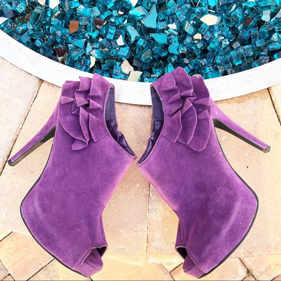 Qupid ruffle peep toe bootie - Picture 5 of 8